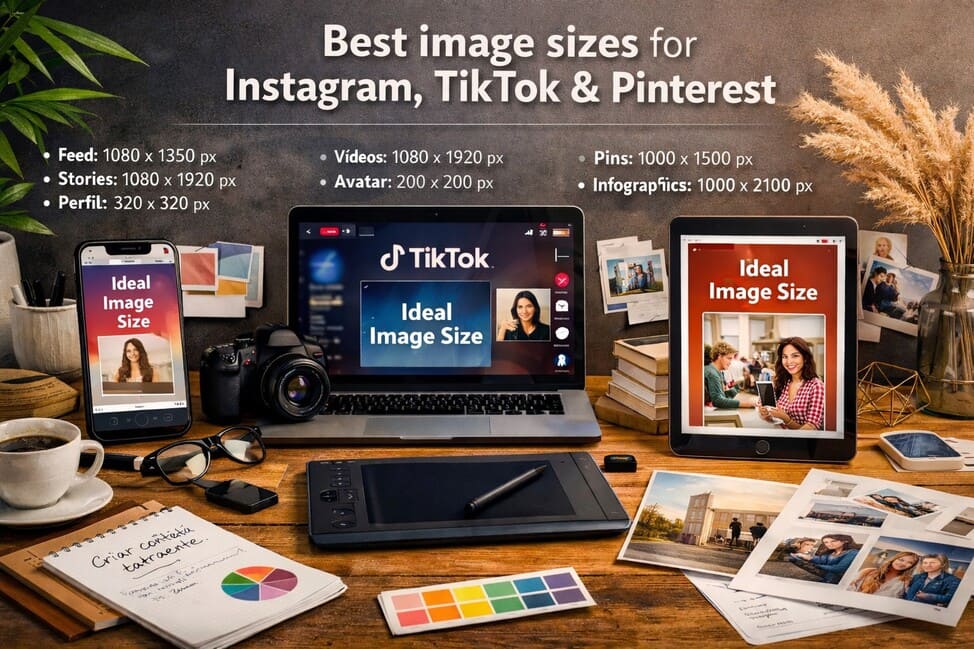 Tamanho ideal de imagens